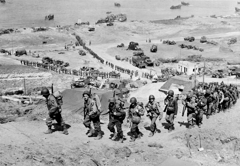 Foto der 2. Infanterie der US-Armee im Juni 1944